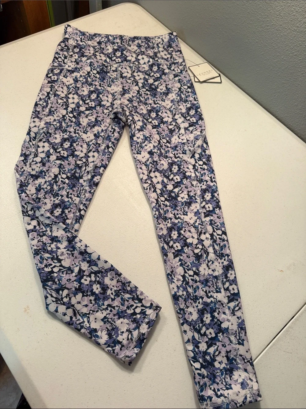 Laundry By Shelli Segal Blue & Purple Floral Jeggings
